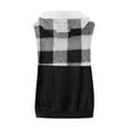 thumbnail image 4 of Oksale Womens Plus Size Plaid Vest Fleece Vests Warm Fluffy Zip Up Hooded Jackets with Pockets Sleeveless Jacket Soft Comfy Fuzzy Coat Mid Length Waistcoat 2025 Black XXL, 4 of 5