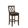 thumbnail image 1 of American Heritage Hadley 26" Leather Swivel Counter Stool in Sable, 1 of 6