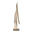 thumbnail image 2 of Abstract Ring Art Home Decor Sculpture Figurine - Modern Table Accent for Coffee Table and Room Display - Oval Ornament for Living Room, Bathroom, Office or Shelf Use - 20", Gold & Metallic, 2 of 13