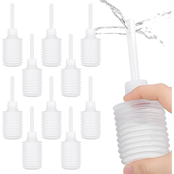 ABCISI 10pcs Disposable Douches Cleaner Kit, Douche Enema Cleaner, Transparent Vaginal Douche Anal Applicator for Women Men, 200ml