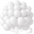thumbnail image 1 of Globos Awenztech de látex blanco, 30 cm, 50 unidades, para decoración de fiestas, 1 of 7