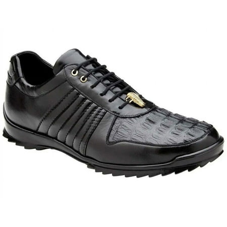 

Belvedere Mens Astor Black Genuine Caiman Crocodile Soft Calf Casual Shoes (15)