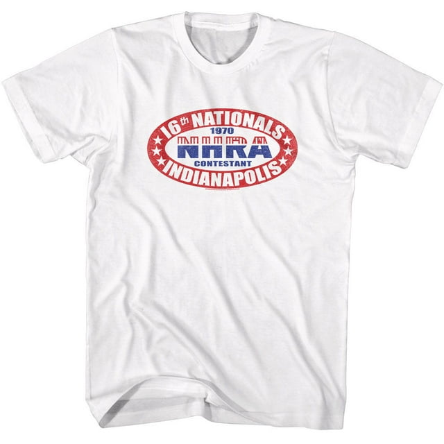 National Hot Rod Association 16th Nationals White Adult T-Shirt 4Xl