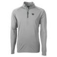 thumbnail image 2 of Men's Cutter & Buck Gray Cincinnati Bearcats Adapt Eco Knit Stretch Recycled Quarter-Zip Pullover Top, 2 of 3