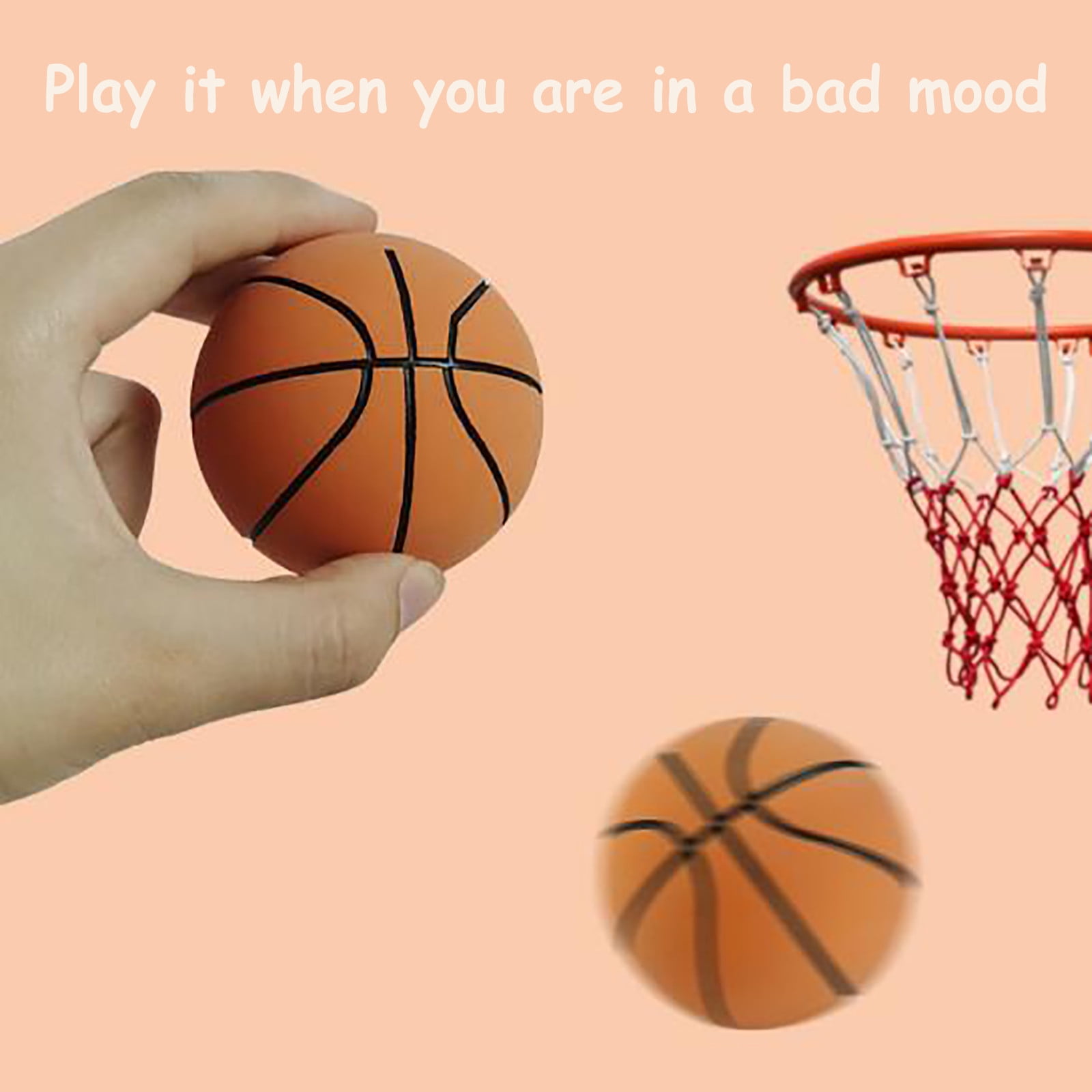 Rubber Bouncy Mini Basketball 6 Cm High Elastic Toys Hollow Inflatable Children's Outdoor Handheld