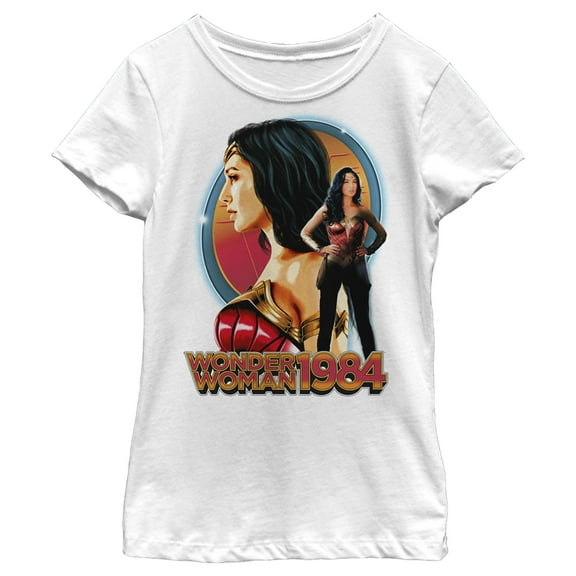 Girl's Wonder Woman 1984 Hero's Portrait Graphic Tee White X Small