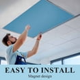 thumbnail image 6 of Blue Fluorescent Light Covers, Modern Pure Wave Ride Magnetic Light Covers for Ceiling Lights, Fluorescent Ceiling Shade Filters for Classroom Bedroom Office 4x2Ft x 3PCS, 6 of 8