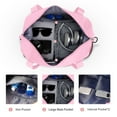 thumbnail image 6 of Gynky Travel Duffel Bag for Women Men Waterproof Carry On Expandable Duffle Tote Shoulder Weekender Overnight Bags w/ 3 Front Pocket/Wet Dry Pocket/Trolley Sleeve, Sport Dance Gym Luggage, Pink, 6 of 10