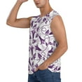 thumbnail image 3 of Picia Violets Flowers mens Cotton Tank Undershirts , Moisture-wicking Ribbed Tanks, Lightweight Cotton Tank Undershirts-X-Large, 3 of 8