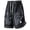 A-Grey2388, variant on XIAONU Mens Solid Denim Shorts Elastic Waist Side Pockets Shorts