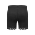 thumbnail image 3 of TiaoBug Kids Girls 6 Pack Cotton Lace Shorts Dance Gymnastics Yoga Athletic Bike Shorts Safety Shorts Black 140, 3 of 6
