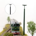 thumbnail image 3 of Injueey Modelo de luces de ferrocarril, accesorios de construcción en miniatura, diseño de luz de pista DIY, Mini yardas, decoraciones, farola de Metal Artesanía Verde (luz cálida) Injueey HA064488-05, 3 of 6