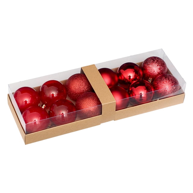 Fiudx Adornos Navideños, Plástico Irresponsables, Adornos para El Árbol de Navidad, Adornos para La Mesa, Adornos para Bodas, Uso Comercial En El Hogar, Diseño Apto para Toda La Familia, Juego de 12