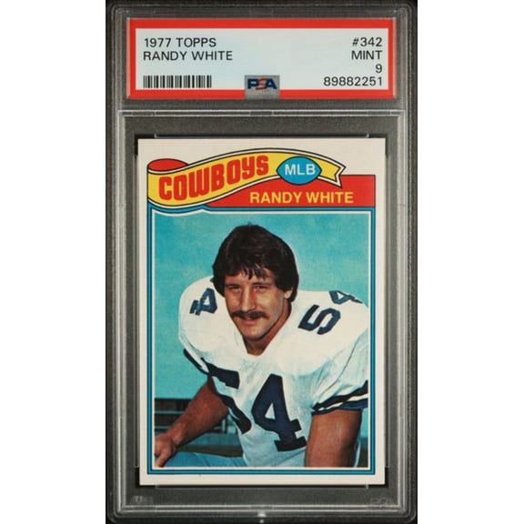 Graded 1977 Topps Randy White #342 2nd Year Football Card PSA 9 Mint