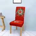 thumbnail image 3 of HUGFEGWE Christmas Dining Chair Covers Set of 6, Stretch Removable Chair Protector Cover with Flowers and Red Berries Washable Kitchen Chair Cover for Dining Room, Hotel (6pcs) CJ25311-1552, 3 of 7