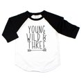 thumbnail image 2 of Bump and Beyond Designs Boy Third Birthday Shirt 3rd Birthday Boy Raglan Black 2T, 2 of 2