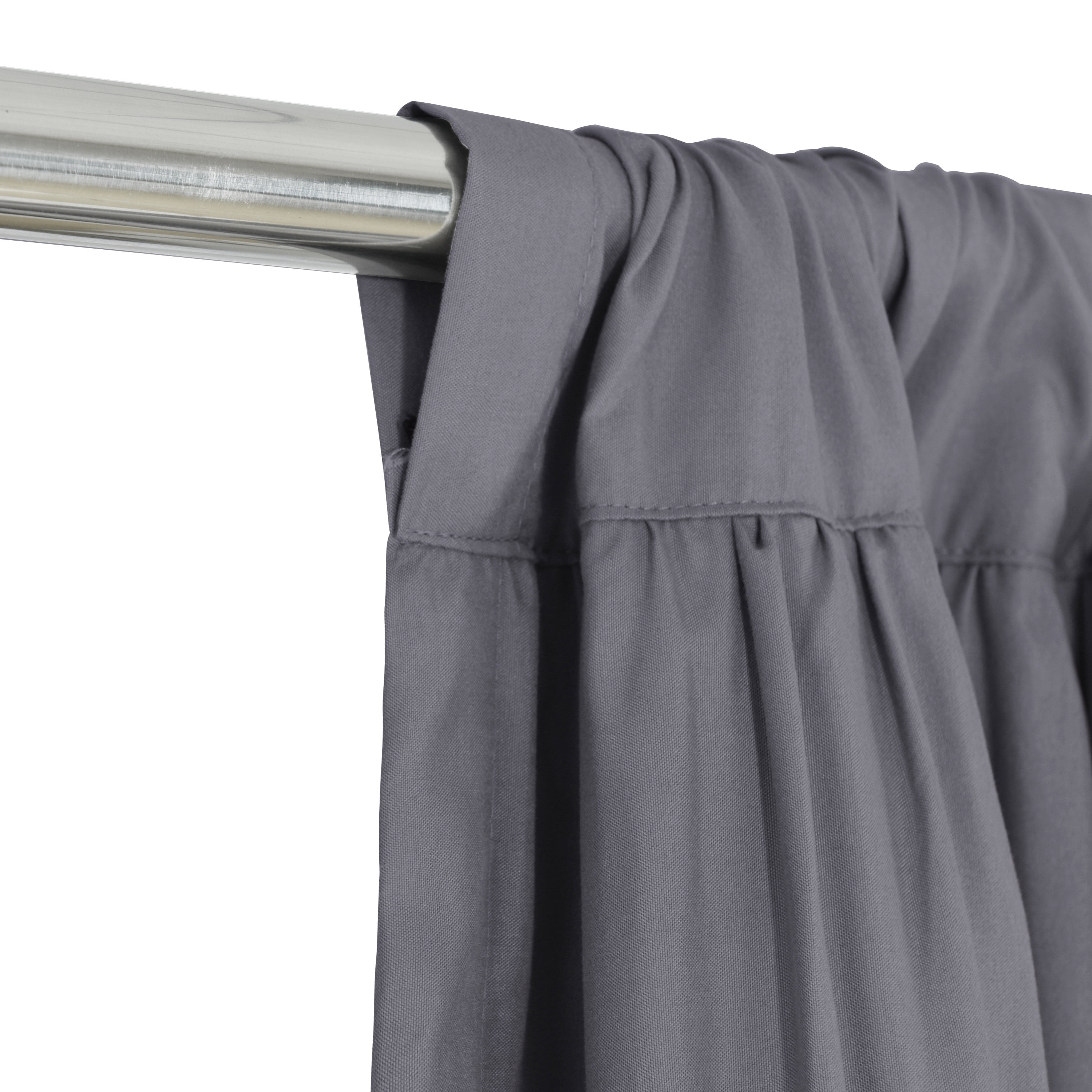 HIG Uptown Modern Gray Solid Print Geometric Rod Pocket Blackout Curtains, 54" x 84" (2 Panels)