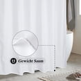 thumbnail image 3 of Extra Wide, Washable Textile for Bathroom, Stylish Mold-Resistant Design Waterproof & Anti-Mold White Shower Curtain, 3 of 6