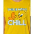 thumbnail image 2 of Looney Tunes Women's This Is How I Chill Tossed Tweety Bird Sleep Pajama Set, 2 of 7