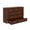 Walnut, variant on Northfield Queen Solid Wood Modern Murphy Bed Chest with Mattress in Gray
