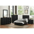thumbnail image 2 of 6 Drawer Dresser In Wood And PVC, Black- Saltoro Sherpi, 2 of 6