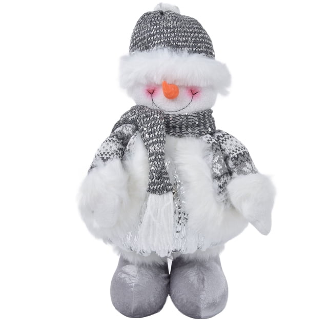 Juguete de muñeco de nieve muñeca de muñeco de nieve suave tela de poliéster retráctil encantador para regalo de Navidad para decoración de Navidad ANGGREK Otros