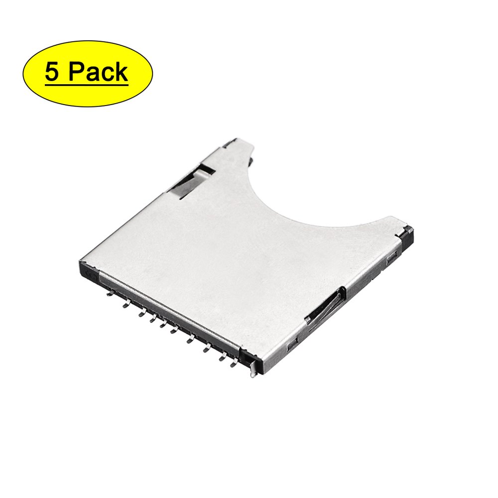SD Memory Card Socket Holder Spring Loaded Push Type 10Pin 5pcs