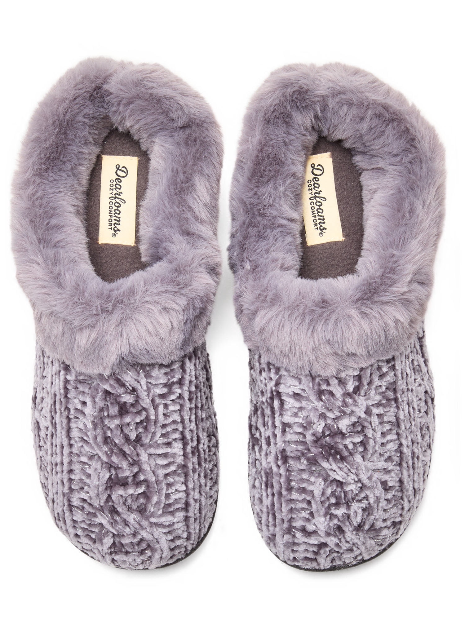 Dearfoams Cozy Comfort Women's Luxe Chenille Knit Clog Slippers