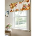 thumbnail image 6 of Curtain Valance for Windows,Thanksgiving Orange Pumpkin Kitchen Valances Rod Pocket Short Curtains,Autumn Maple Leaf Watercolor Window Treatment Panel for Bedroom Living Room Bathroom 60"x18", 6 of 9