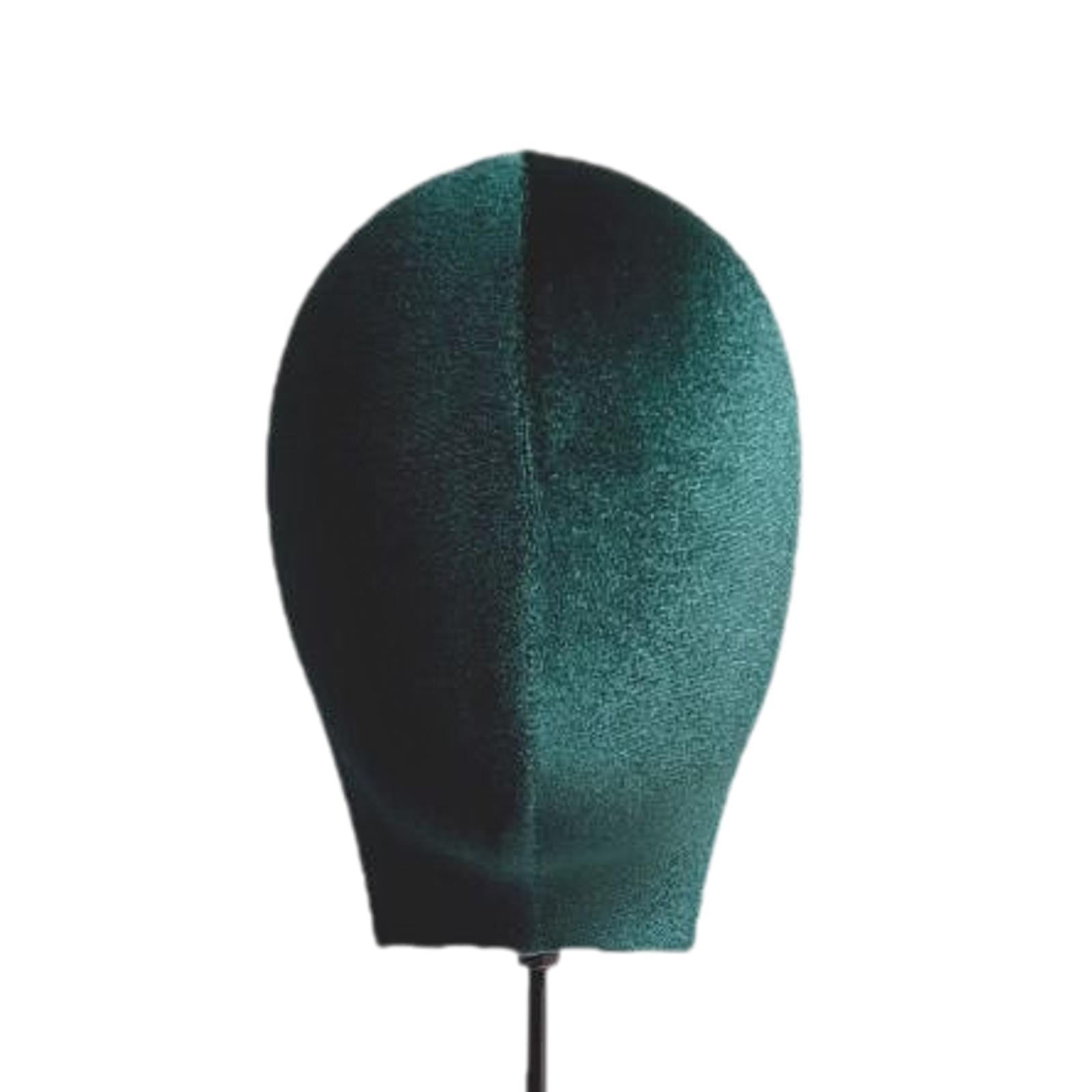 Serenable Wig Head Stand Mannequin Head Multifunctional Home Decor Hat Display Stand Holder Wigs Holder for Hats Scarves Shopping Mall Green