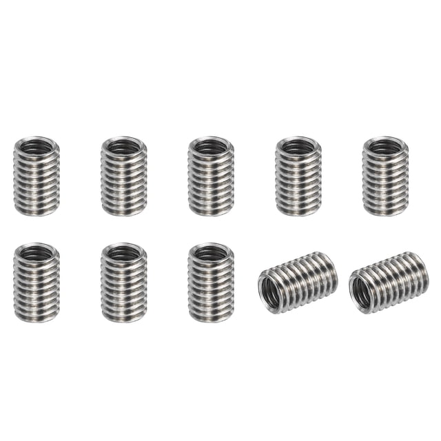 Unique Bargains Adaptateurs Filetage Manchon Réducteur Écrou M8x1.25 Mâle à M6x1.0 Femelle pour Réparer Insert Écrou Vis Réducteur 12mm 10 Pcs