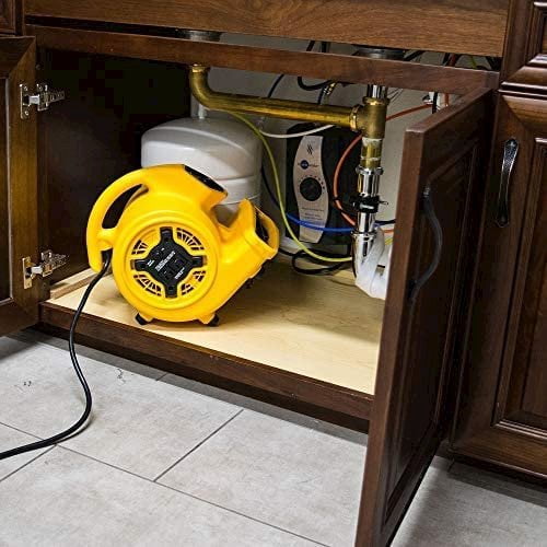 XPOWER P-130A 1/5 HP Multi-Purpose Mini Mighty Air Mover, Utility Fan, Dryer, Blower with Built-in Power Outlets