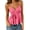 WenDA03_Hot Pink, variant on Spaghetti Strap Tank Tops for Women Flowy Hem Ruffle Bow Tie Wrap Cami Shirts Sleeveless Deep V Neck Camisole Women's Tops Black, S