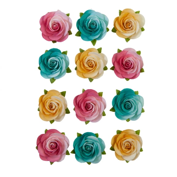 Prima Marketing Mulberry Paper Flowers-Bright Gouache/Painted Floral