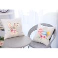 thumbnail image 4 of Shiyou-joyeuses Housses de Coussin Lapin de Pâques 18x18, Housse de Coussin Œuf de Pâques Hello Spring Housse de Coussin Décorative Verte de Printemps, Lot de 4, 4 of 4