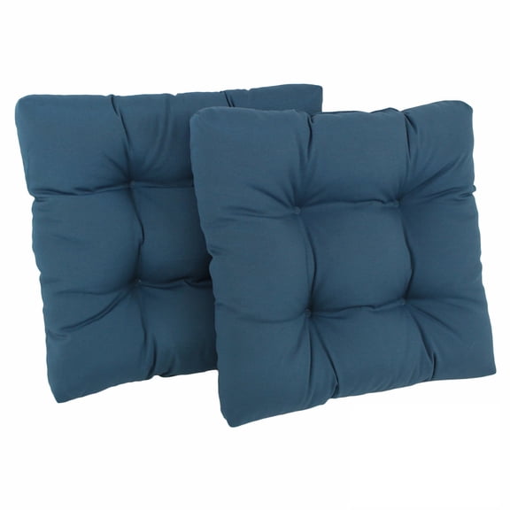 Squared Twill Chair Cushions (Set of 2)