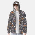 thumbnail image 4 of Daiia Wildflowers UPF 50+ Sun Protection Hoodie Jacket Lightweight Long Sleeve Sun Shirt for Women Men with Pocket Hiking Outdoor-3X-Large, 4 of 9