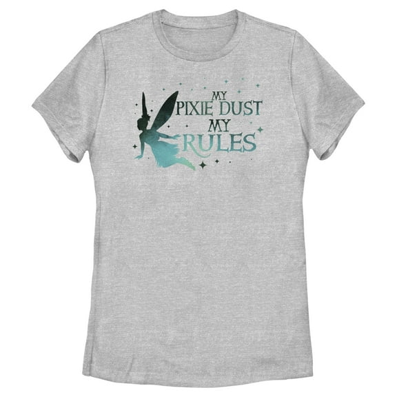 Women's Peter Pan & Wendy Tinker Bell My Pixie Dust My Rules Graphic Tee Athletic Heather Small
