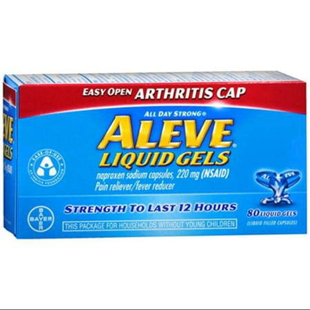 Aleve Liquid Gels Easy Open arthrite Cap 80 Gels liquide (paquet de 6)