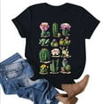 thumbnail image 2 of mfyjkho Tops Bohemios Para Mujer, Suéter Casual De Moda Para Mujer, Estampado, De Manga Corta Y Cuello Redondo. Tops Para Hacer Ejercicio M, 2 of 4