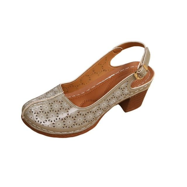 Gray Women Fashion Fish Mouth Sandals Featuring One Line Buckle And Thick Bottom For High Heels Comfort Perfect For Indoor