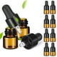 thumbnail image 3 of 30pcs 1ml Frascos cuentagotas de vidrio ámbar Viales de muestra transparentes Botella para gotas de aceite esencial Envase cosmético (Tapas negras), 3 of 7