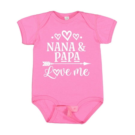 

Inktastic Nana Papa Love Me Grandkids Gift Baby Boy or Baby Girl Bodysuit
