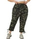 thumbnail image 1 of Pantalones cargo de mujer de talla grande Agnes Orinda con cintura elástica y cordón, con bolsillos, 1X camuflaje, 1 of 6