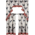 thumbnail image 2 of Regal Home Printed Kitchen Curtains - 3-Piece Set, Half Panels & Valance, 2 of 7