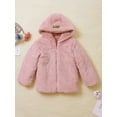 thumbnail image 3 of inhzoy Kids Girls Winter Warm Thicken Coat Zipper Hooded Winter Jacket Outerwear Pink 6, 3 of 8