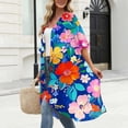 thumbnail image 1 of lcziwo Womens Short Sleeve Open Front Shrugs Summer Lightweight Chiffon Cardigans Beach Vacation Beach Coverups Multicolor XXXL, 1 of 9