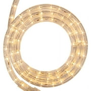 18 ft. LED Warm White Rope Light Kit, 216 Lights, Connectable Ready-to-Install Christmas Decorative Party Lighting, Mounting Clips Included