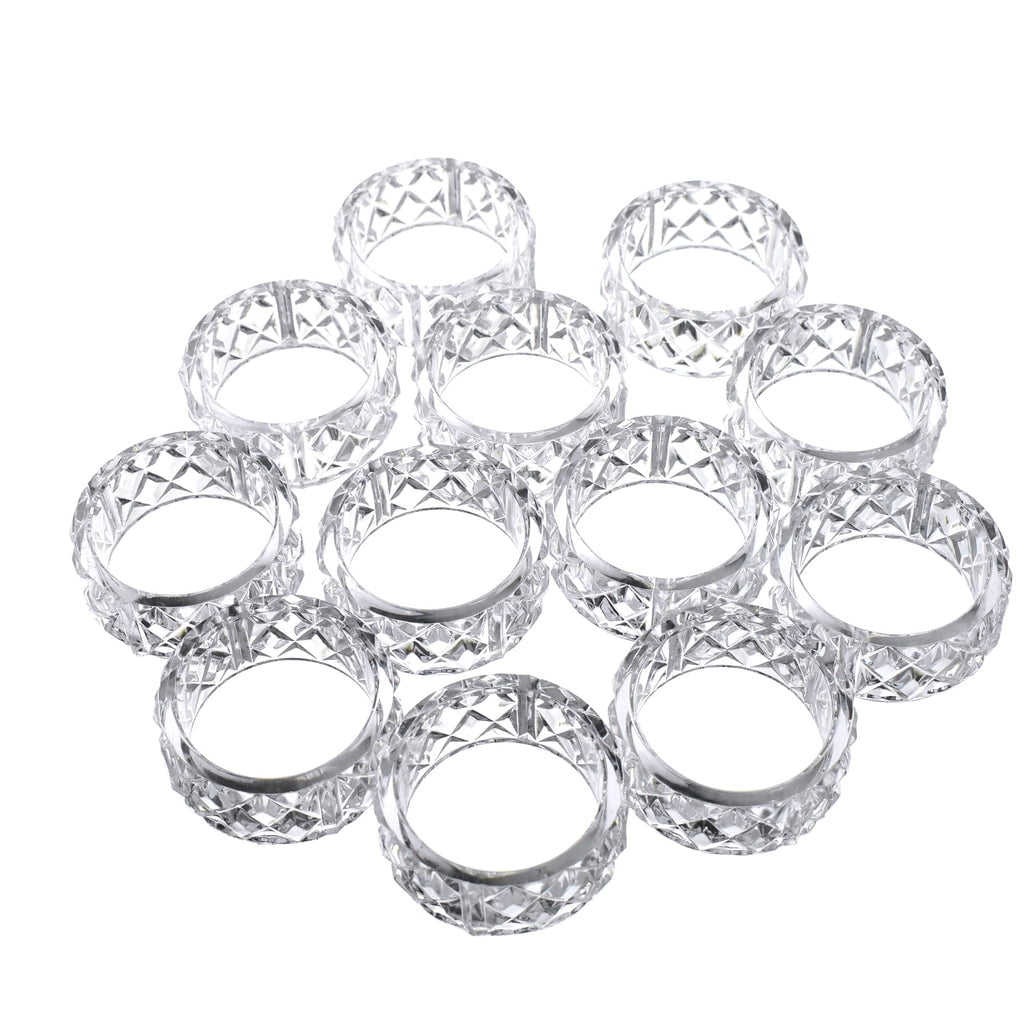 Clear Acrylic Napkin Holder Rings, 2Inch, 12Count