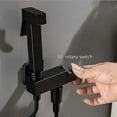 thumbnail image 3 of Toilet Spray Kit, Black Brass Hand Held Bidet Sprayer Bidet Sprayer Wall Mounted Toilet Spray Complete Kit, Personal Hygiene, G1/2, 3 of 3